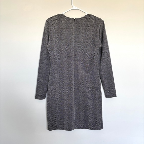 ICHI Women's Medium Mini Dress Long Sleeve Square Neck Streetwear Office Chic - Picture 11 of 13